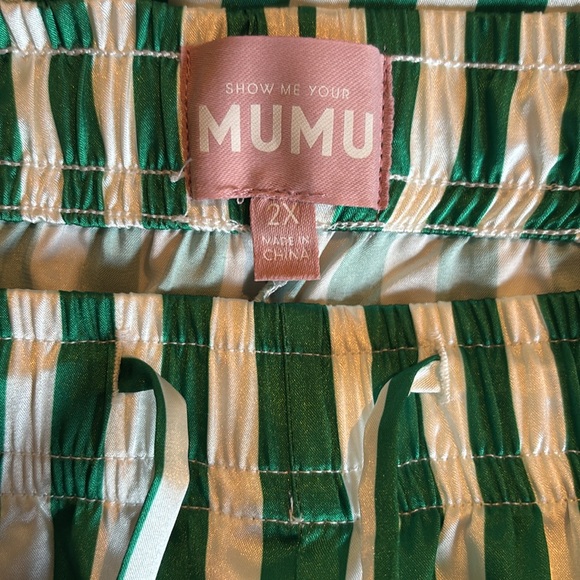 Show Me Your MuMu Classic PJ Pants in spearmint stripe - green & white - Picture 9 of 14